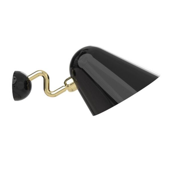 Beghina Wandlampe Schwarz/Messing