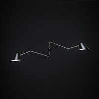 Beghina Double Wall Lamp Matt Black & Chrome