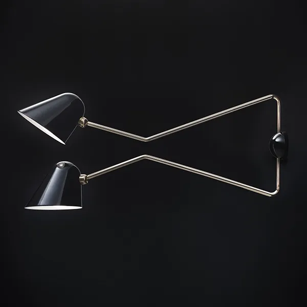 Beghina Dubbele Wandlamp Wit & Messing