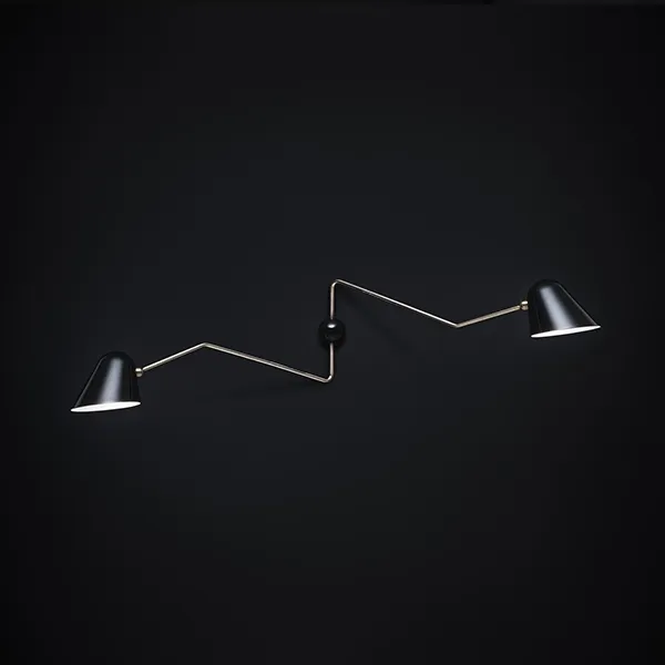 Beghina Dubbele Wandlamp Wit & Messing