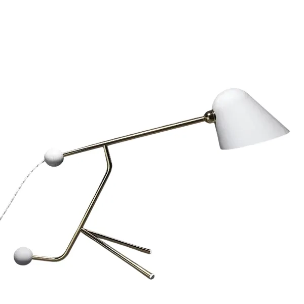 Beghina Table Lamp White & Brass