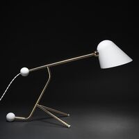 Beghina Table Lamp White & Brass