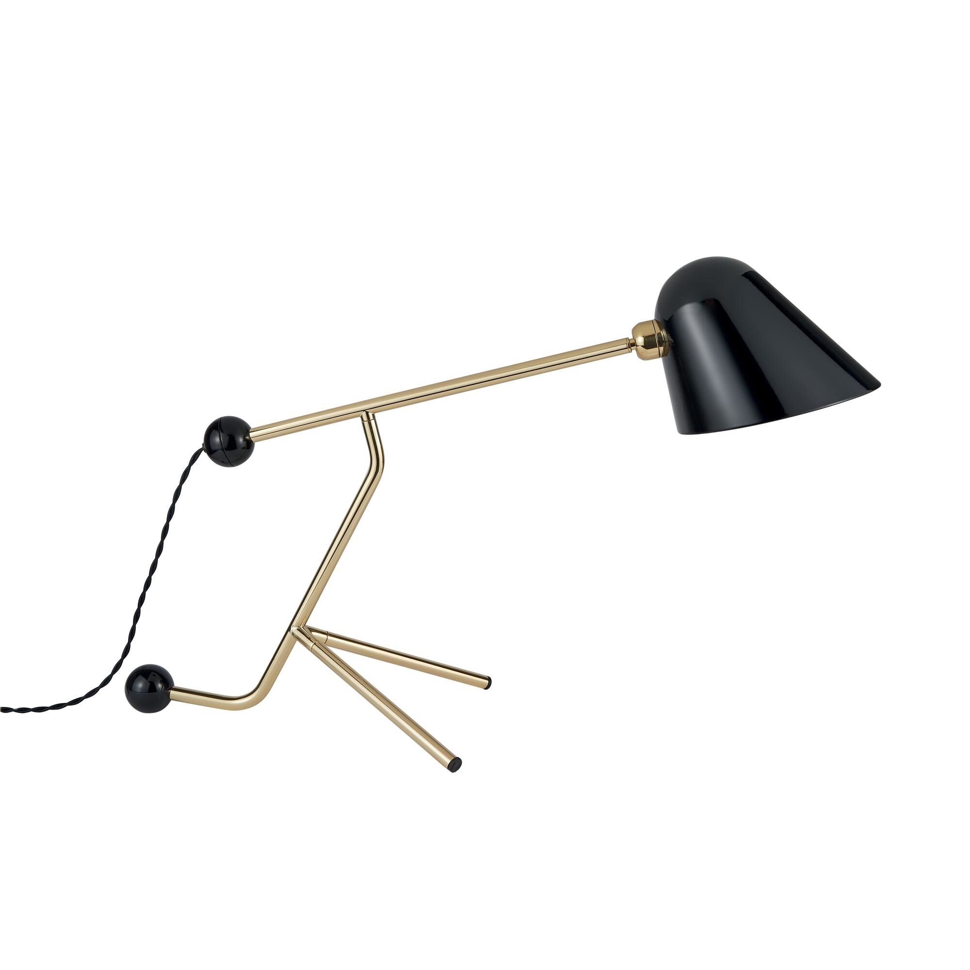 Beghina Bordslampa Svart & M&auml;ssing