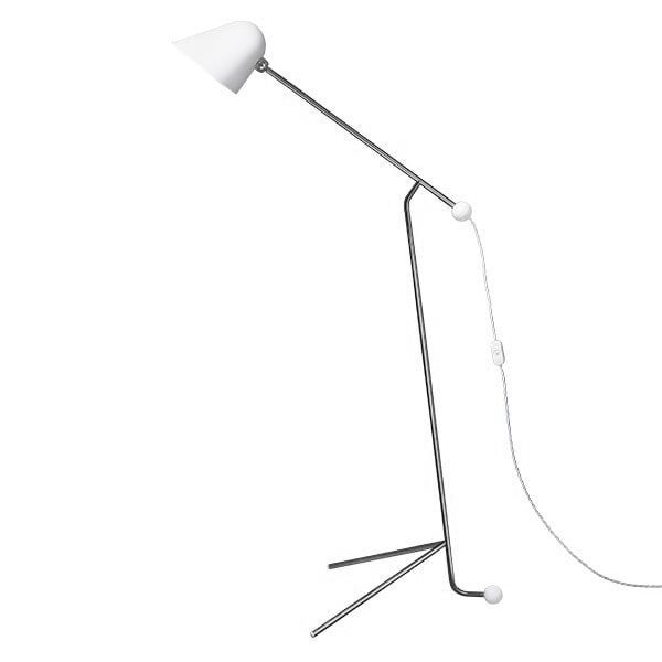 Beghina Golvlampa Vit & Krom