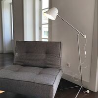 Beghina Stehlampe, Matt Weiß & Chrom