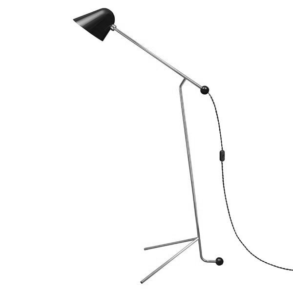 Beghina Golvlampa Matt Svart & Krom