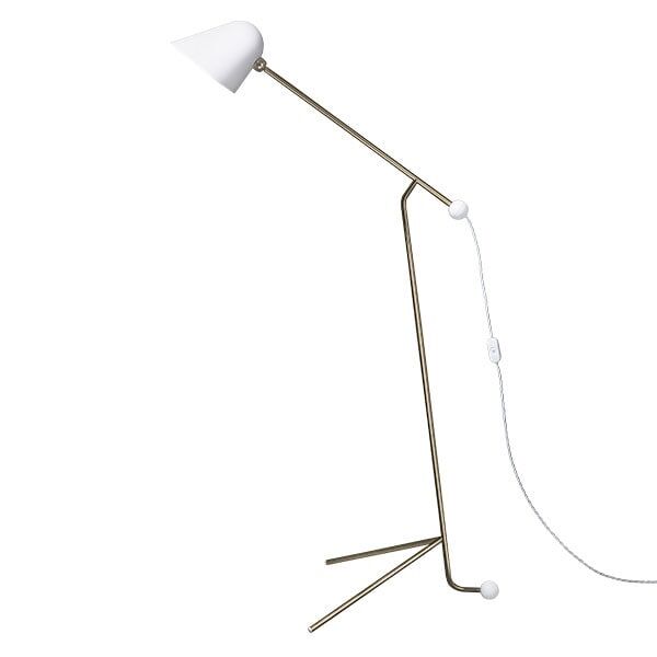 Beghina Golvlampa Vit & M&auml;ssing