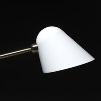 Beghina Vloerlamp Wit & Messing