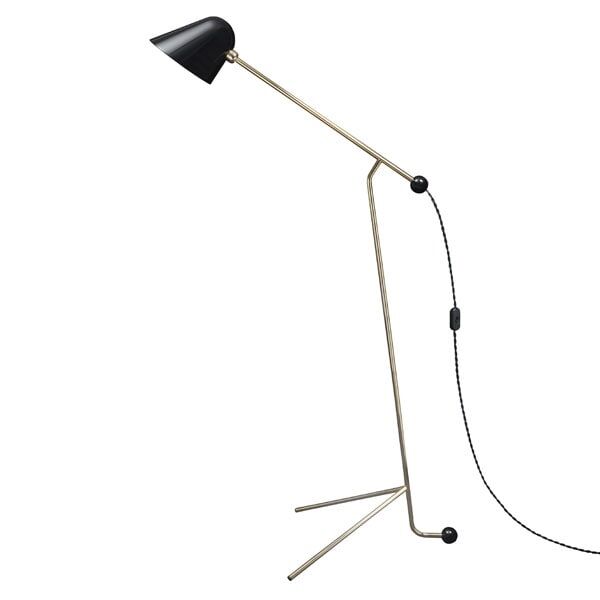 Beghina Golvlampa Svart & M&auml;ssing