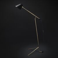 Beghina Gulvlampe Sort & Messing