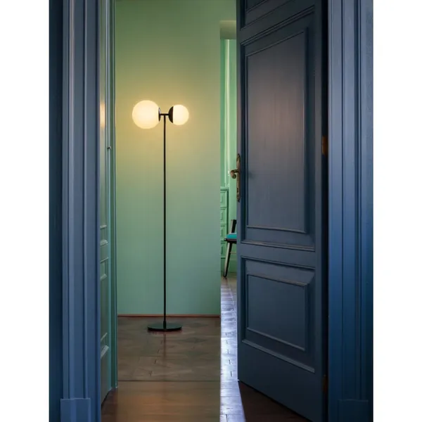 Biba Vloerlamp Wit & Messing