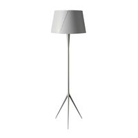 De-Lux B4 Gulvlampe Sølv & Mat Hvid