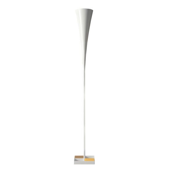De-Lux D8 Golvlampa Orange & Matt Vit