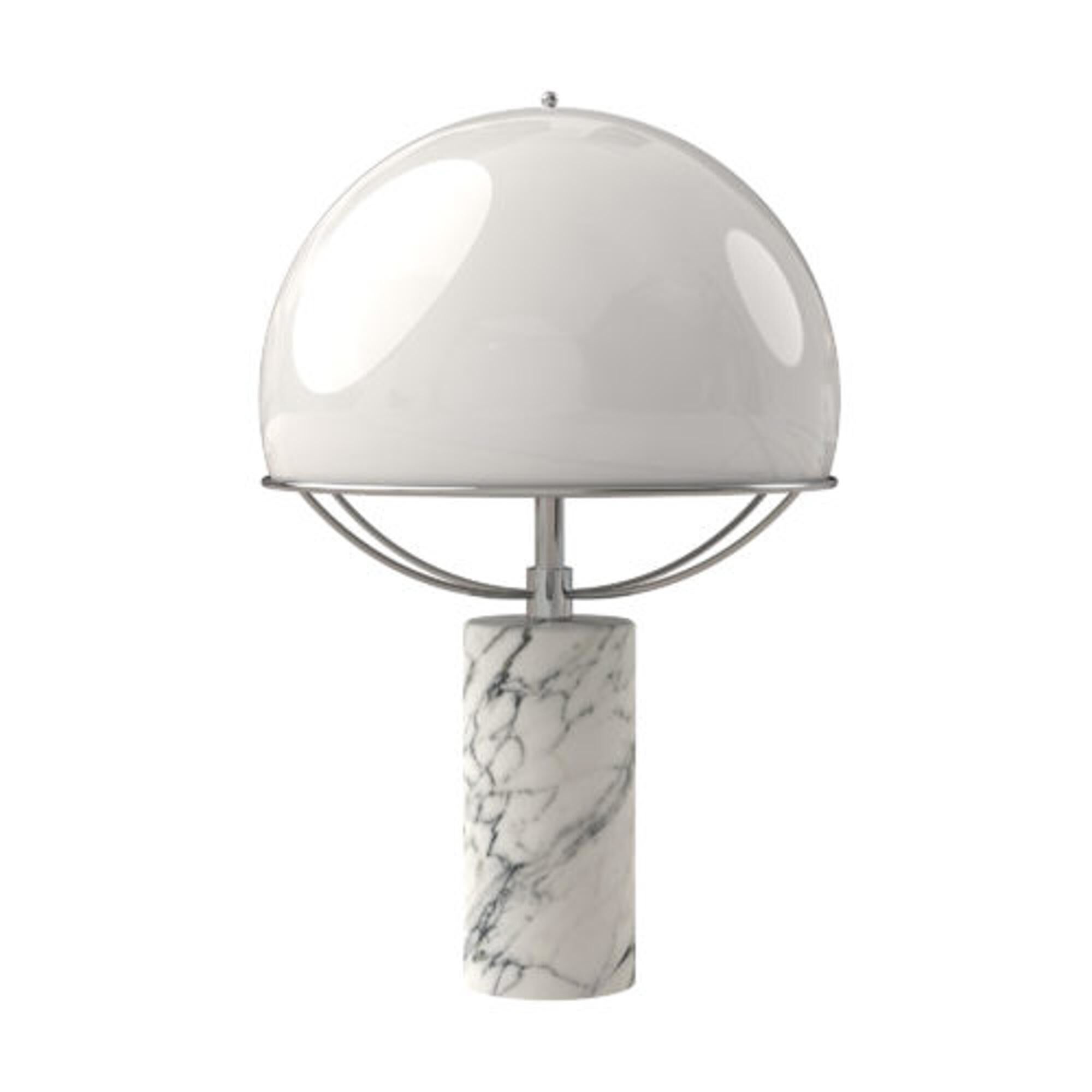 Jil Bordslampa Vit/krom & Vit Marmor