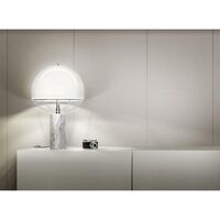 Jil Table Lamp White/Chrome & White Marble