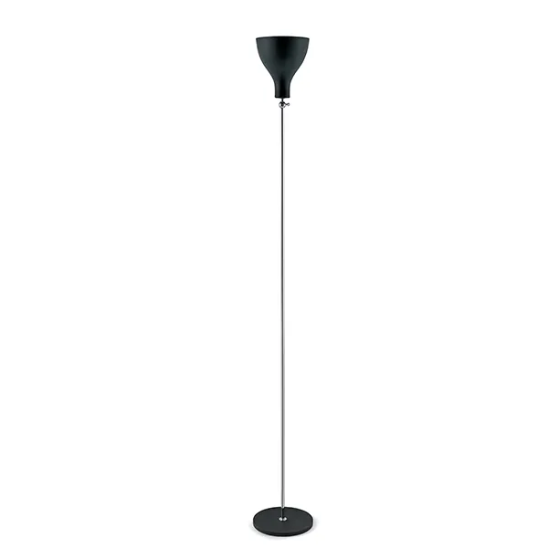 Lady V Floor Lamp Chrome & Matt Black Straight
