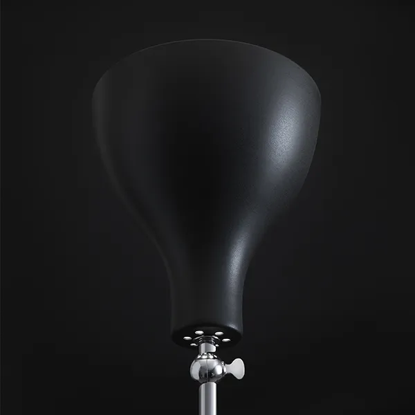 Lady V Floor Lamp Chrome & Matt Black Straight
