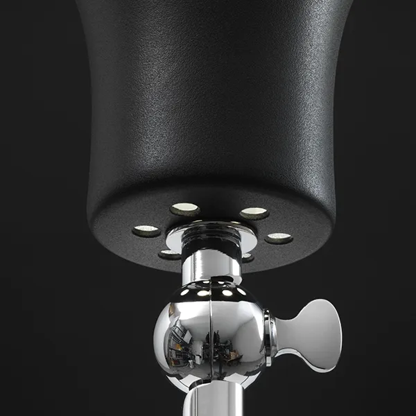 Lady V Floor Lamp Chrome & Matt Black Straight