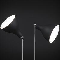 Lady V Floor Lamp Chrome & Matt Black Straight