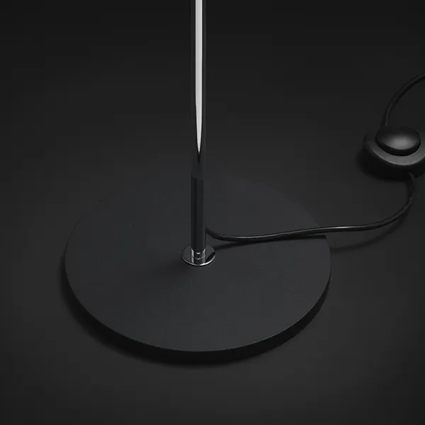 Lady V Floor Lamp Chrome & Matt Black Straight