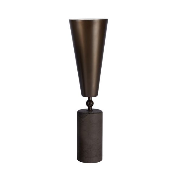Vox Bordslampa Brun Marmor & Matt Brons Stor