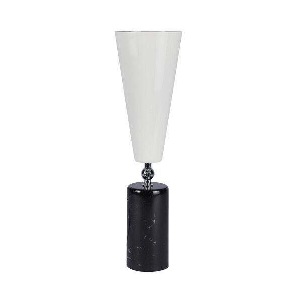 Vox Bordslampa Svart Marmor & Krom/Vit Stor