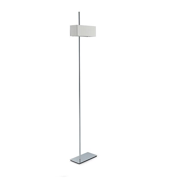 Wallie Golvlampa Krom & Vit H&ouml;g