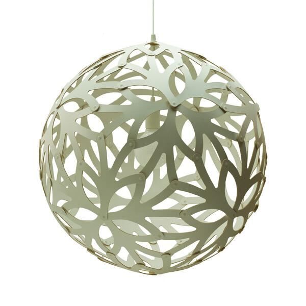 Blommig &Oslash;80 Vit/ Vit Taklampa