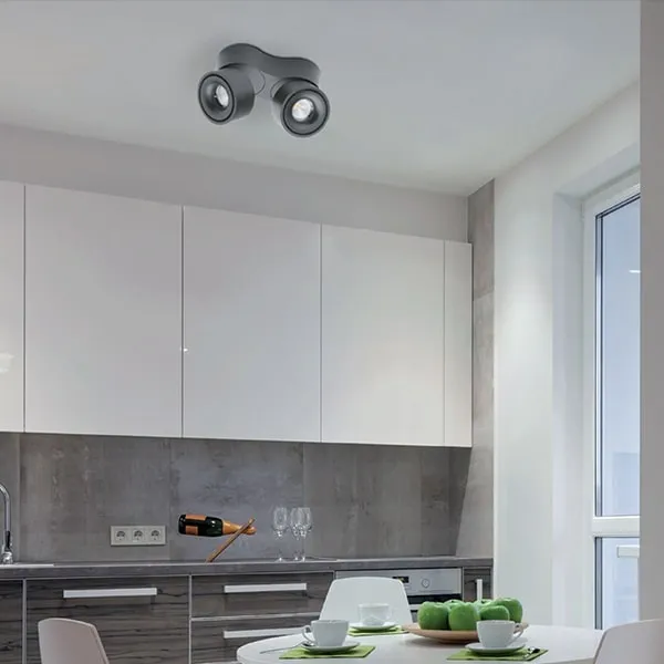 Applique Easy W2100 LED Nero con Foro