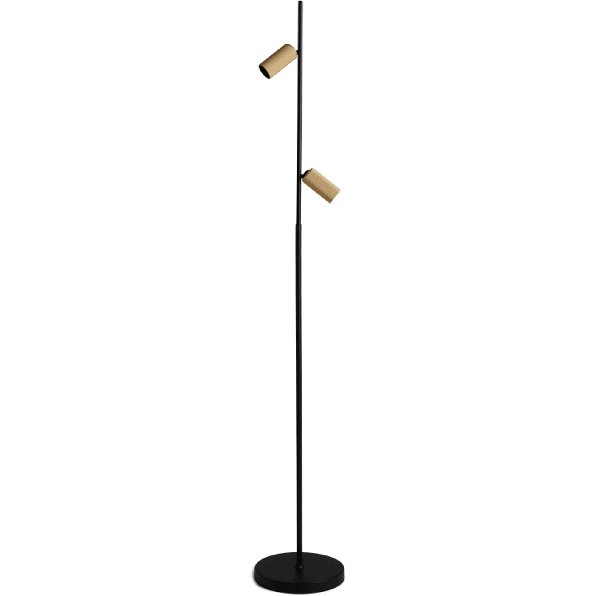 Decor Double F2 Golvlampa Svart/ M&auml;ssing