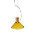 Muffins Wood 03B Pendant Brown Glass/Natural Oak with Black Cord