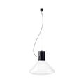 Muffins Wood 03B Pendel Transparent Glas/Sort Eg med Sort Ledning
