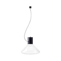 Muffins Wood 03B Pendant Transparent Glass/ Black Oak with Black Cord