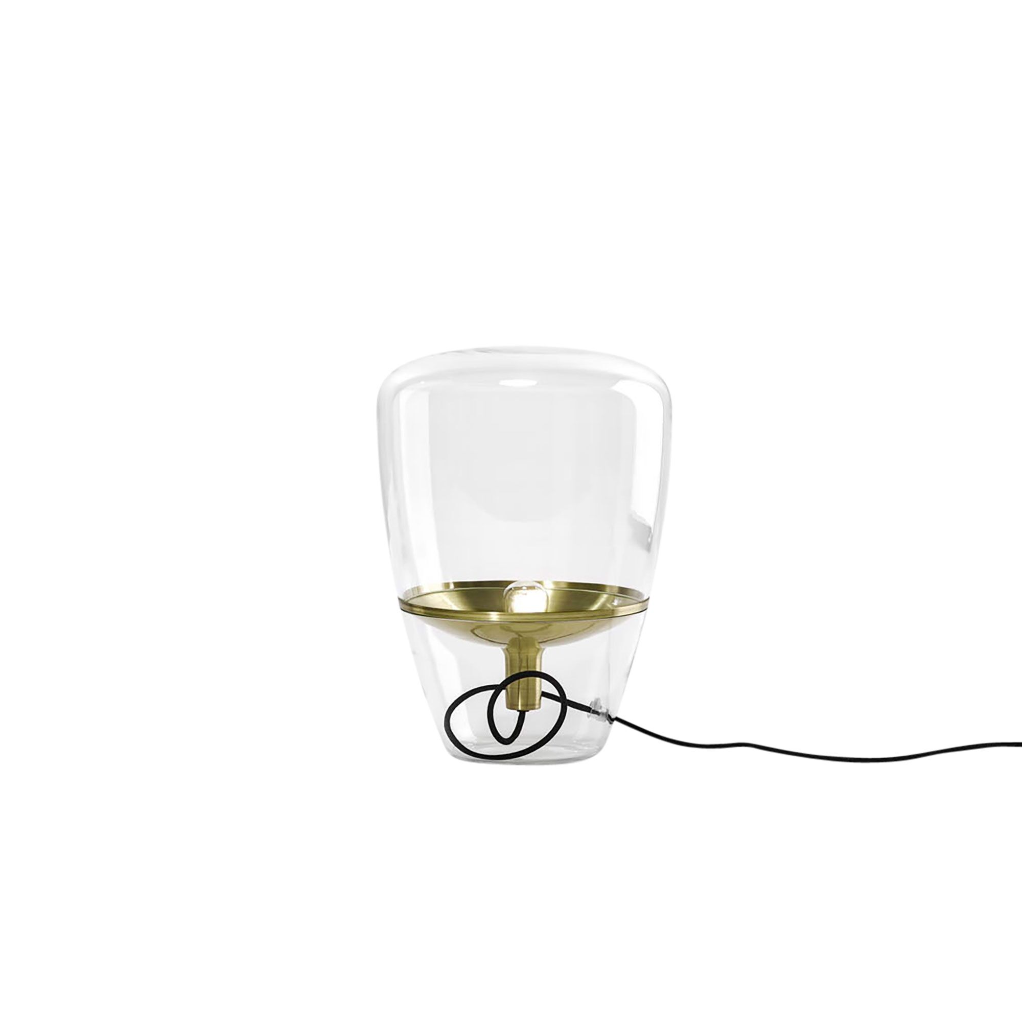 Ballonger Liten Bord/ Golvlampa Klart Glas/ M&auml;ssing