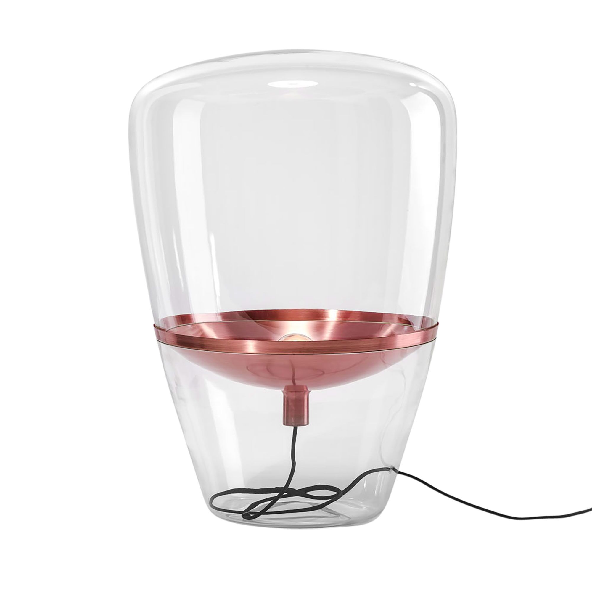 Ballonger Stor Golvlampa Klart Glas/ Koppar