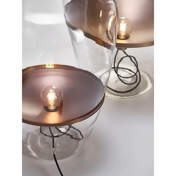 Balloons Large Floor Lamp Clear Glass/ Copper