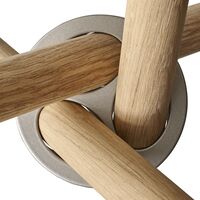 Bertha Coffee Table Ø90 Light Concrete/Light Oak