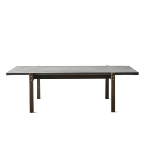Eugene Couchtisch, Dunkler Beton/dunkle Eiche