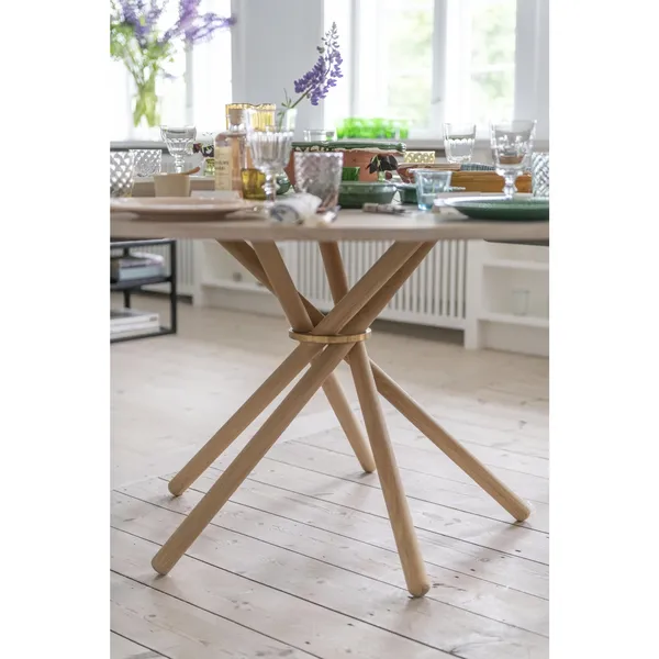 Hector 105 Dining Table Light Concrete/Light Oak