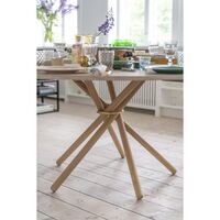 Hector 105 Dining Table Light Concrete/Light Oak