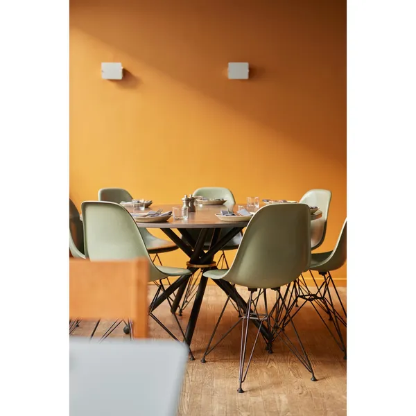 Hector 105 Dining Table Light Concrete/Light Oak