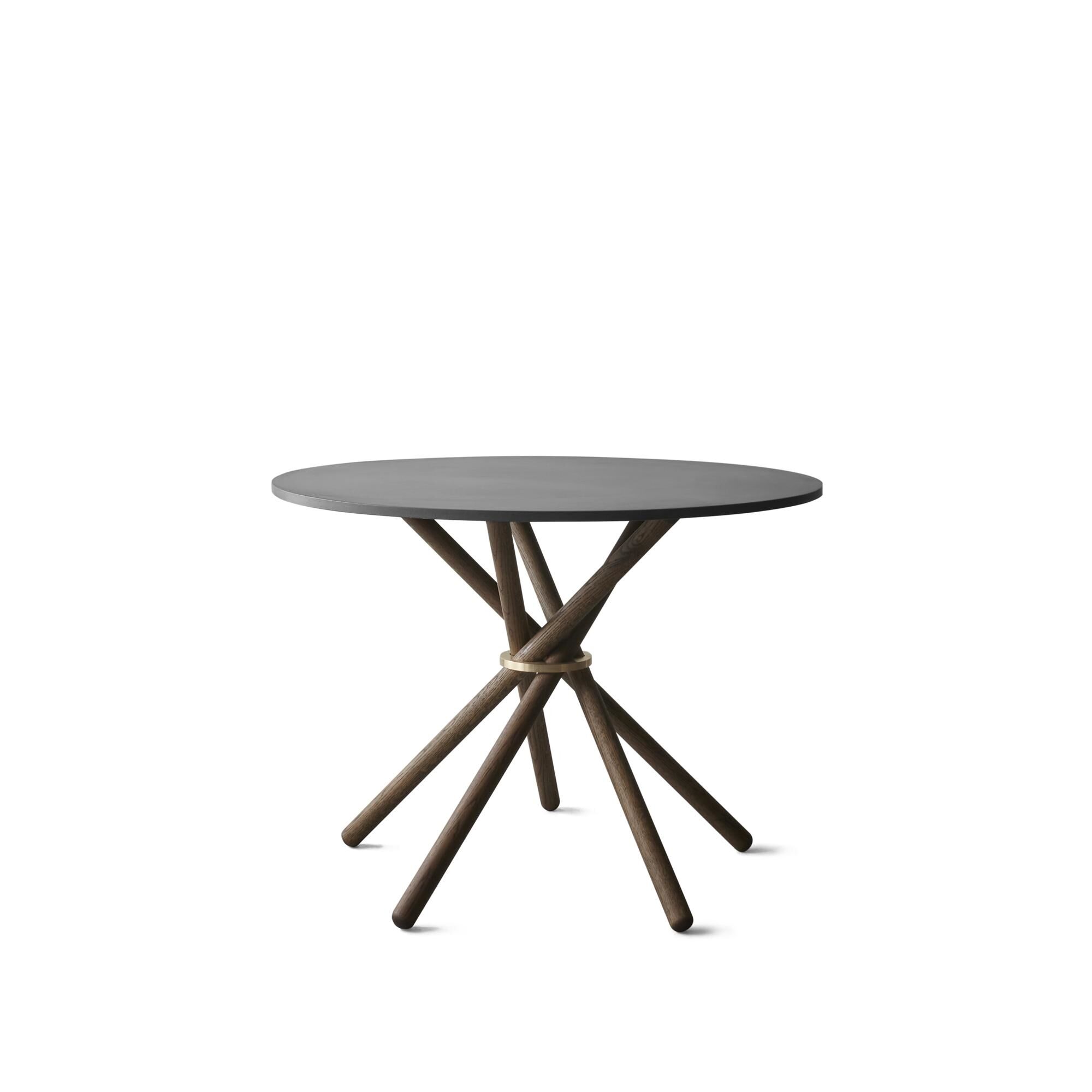 Hector 105 Table de Salle à Manger Béton Foncé/Chêne Foncé