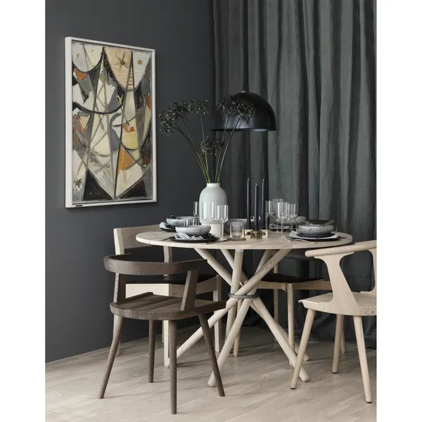 Hector 120 Dining Table Light Concrete/Light Oak