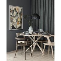 Hector 120 Dining Table Light Concrete/Light Oak