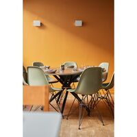 Hector 120 Dining Table Light Concrete/Light Oak