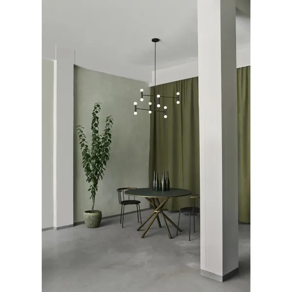 Hector 120 Dining Table Dark Concrete/Dark Oak