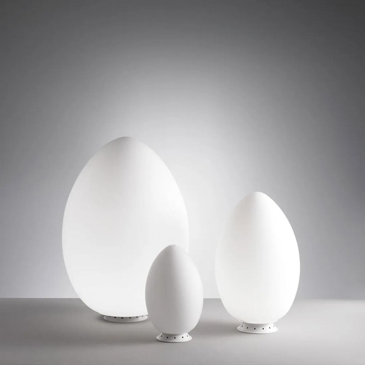 Uovo Tischlampe Groß Weiß