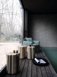 Brick Side Table Medium Beech