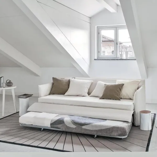 Ghost 13 Sofa Bed Lino Bianco
