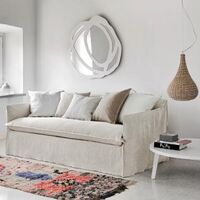 Ghost 13 Sofa Bed Lino Bianco
